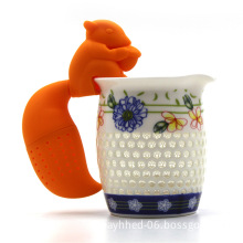 100% Food Grade Silicone Small Squirrel Shape Loose Leaf Tea infuser Strainer